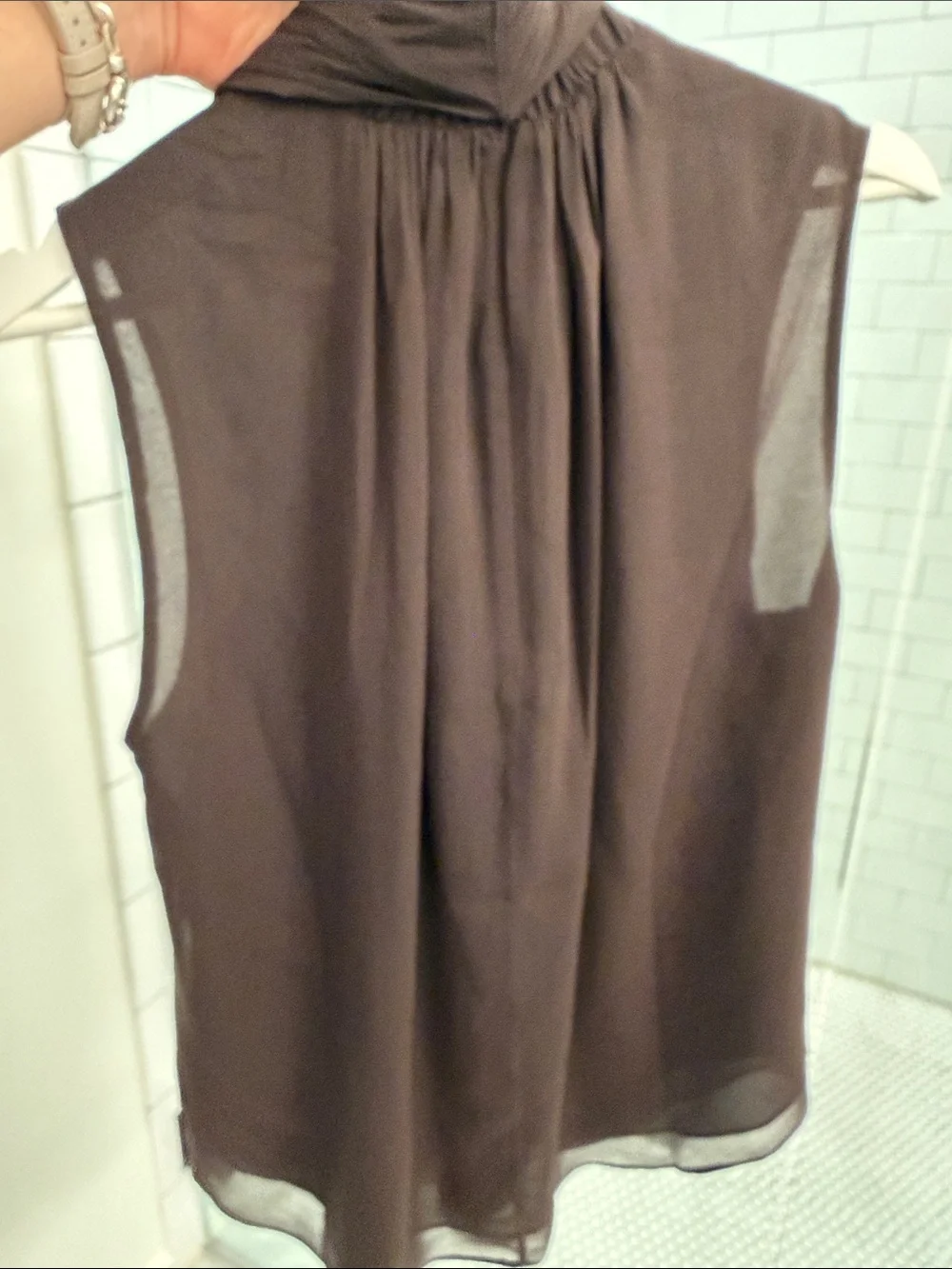 Frame Sleeveless Bow Blouse